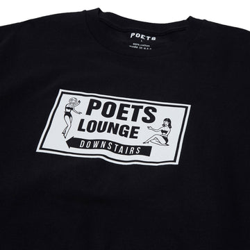 Poets Lounge Screened T-Shirt - Black