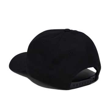 Poets Embroidered Cloth Snapback Hat - Black
