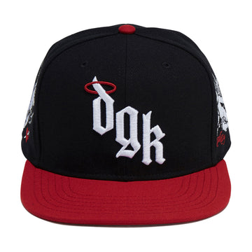 DGK Angelic Snapback Hat - Black/Red
