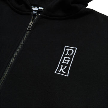 DGK Roamer Zip Up Hoodie - Black