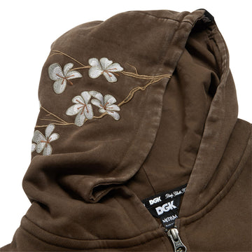 DGK Zion Zip Up Hoodie - Brown