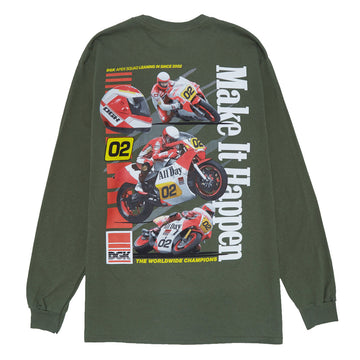 DGK Two Stroke Long Sleeve T-Shirt - Military Green
