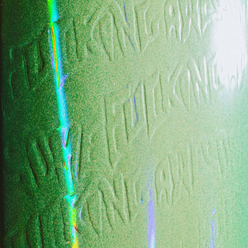 Fucking Awesome Stamp Embossed Shape 1 Skateboard Complete - Neon Green - 8.18