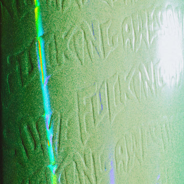 Fucking Awesome Stamp Embossed Shape 1 Skateboard Complete - Neon Green - 8.25