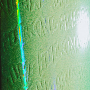 Fucking Awesome Stamp Embossed Shape 1 Skateboard Deck - Neon Green - 8.50