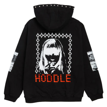 Hoddle Smoker Stud Hoodie - Black