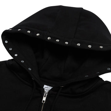 Hoddle Smoker Stud Hoodie - Black