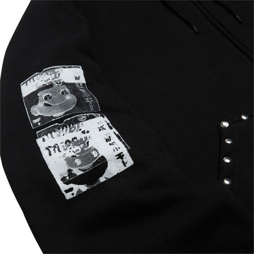Hoddle Smoker Stud Hoodie - Black