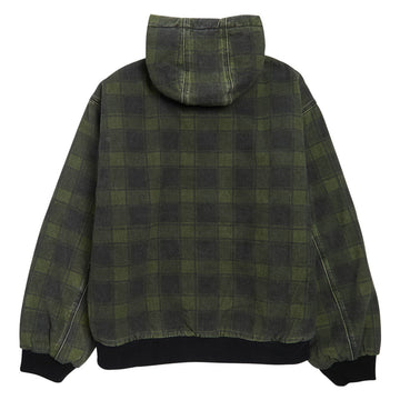 Hoddle Hooded Quilted Denim Jacket - Plaid