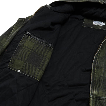 Hoddle Hooded Quilted Denim Jacket - Plaid