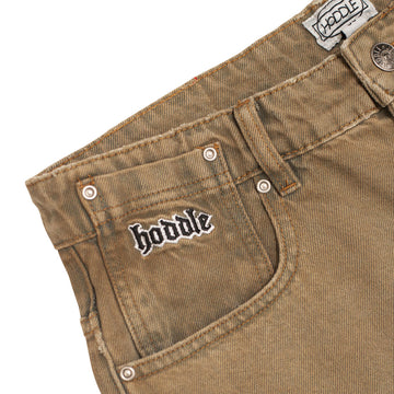 Hoddle Ranger Spray Jeans - Over Dye Brown