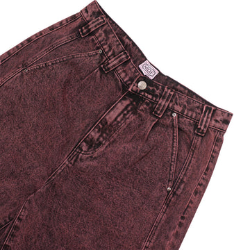 Hoddle Denim Bermuda Shorts - Wine