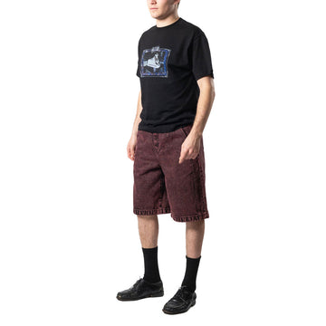 Hoddle Denim Bermuda Shorts - Wine