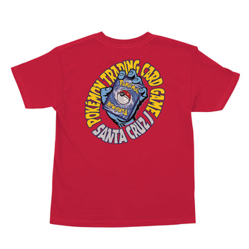 Santa Cruz x Pokemon Youth TCG Hand T-Shirt - Red