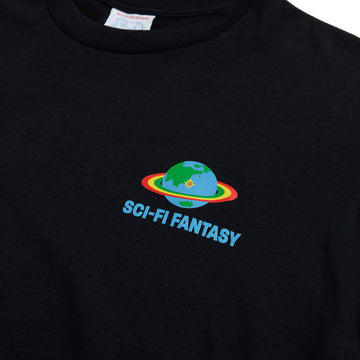 Sci-Fi Fantasy Zen Meditation T-Shirt - Black