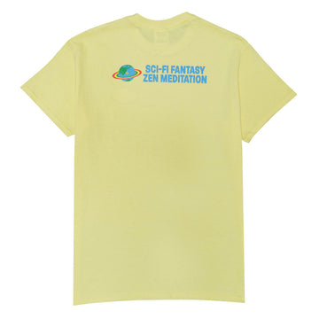 Sci-Fi Fantasy Zen Meditation T-Shirt - Soft Yellow