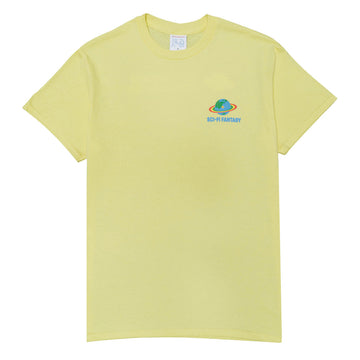 Sci-Fi Fantasy Zen Meditation T-Shirt - Soft Yellow