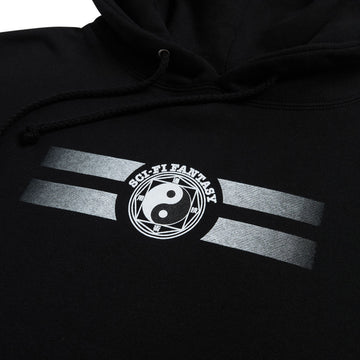 Sci-Fi Fantasy Yin Yanged Fleece Hoodie - Black