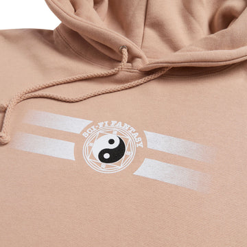Sci-Fi Fantasy Yin Yanged Fleece Hoodie - Dusty Pink