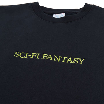 Sci-Fi Fantasy Logo Fleece Crewneck Sweatshirt - Navy