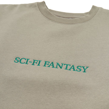 Sci-Fi Fantasy Logo Fleece Crewneck Sweatshirt - Cement