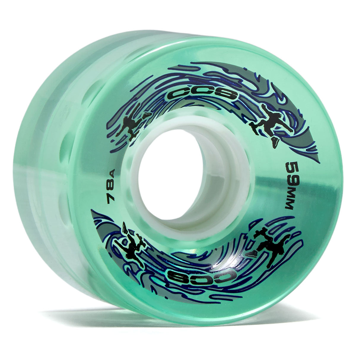 CCS Retro Cruiser 78a Skateboard Wheels - Surf Blue - 59mm