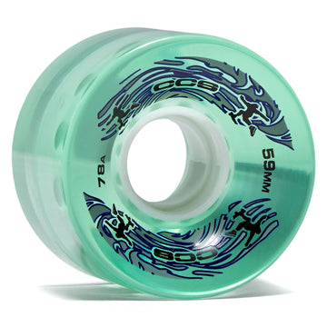CCS Retro Cruiser 78a Skateboard Wheels - Surf Blue - 59mm