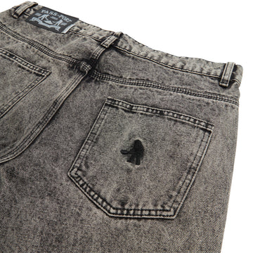 Passport Calligraphy Workers Club Straight Leg Jeans - Acid Grey