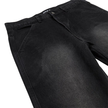 Passport Calligraphy Workers Club Straight Leg Jeans - Faded Wash Black