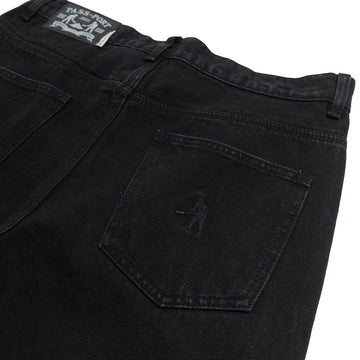 Passport Calligraphy Workers Club Straight Leg Jeans - Faded Wash Black