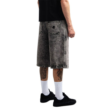 Passport Workers Club 3/4 Jean Shorts - Acid Grey