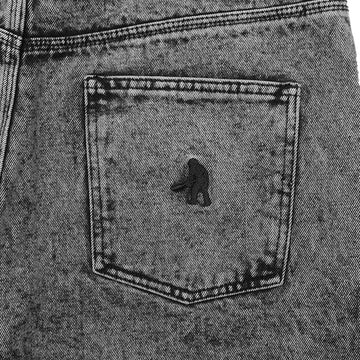 Passport Workers Club 3/4 Jean Shorts - Acid Grey