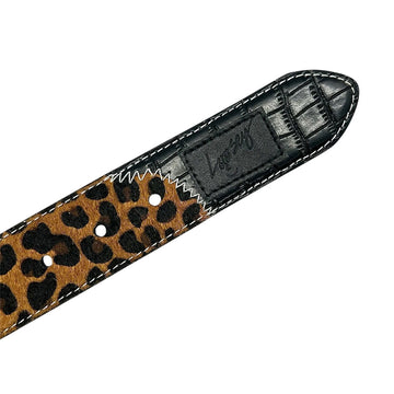 Loosey Croc Cheetah Belt - Black