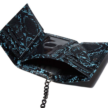 Loosey Snake Skin Chain Gang Wallet - Blue