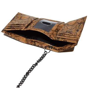 Loosey Snake Skin Chain Gang Wallet - Brown