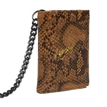 Loosey Snake Skin Chain Gang Wallet - Brown
