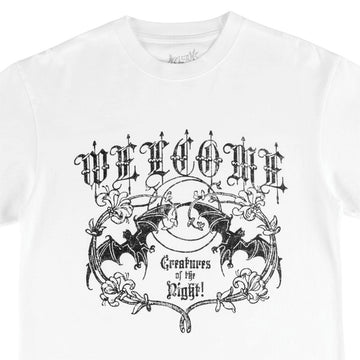 Welcome Night Creature T-Shirt - White
