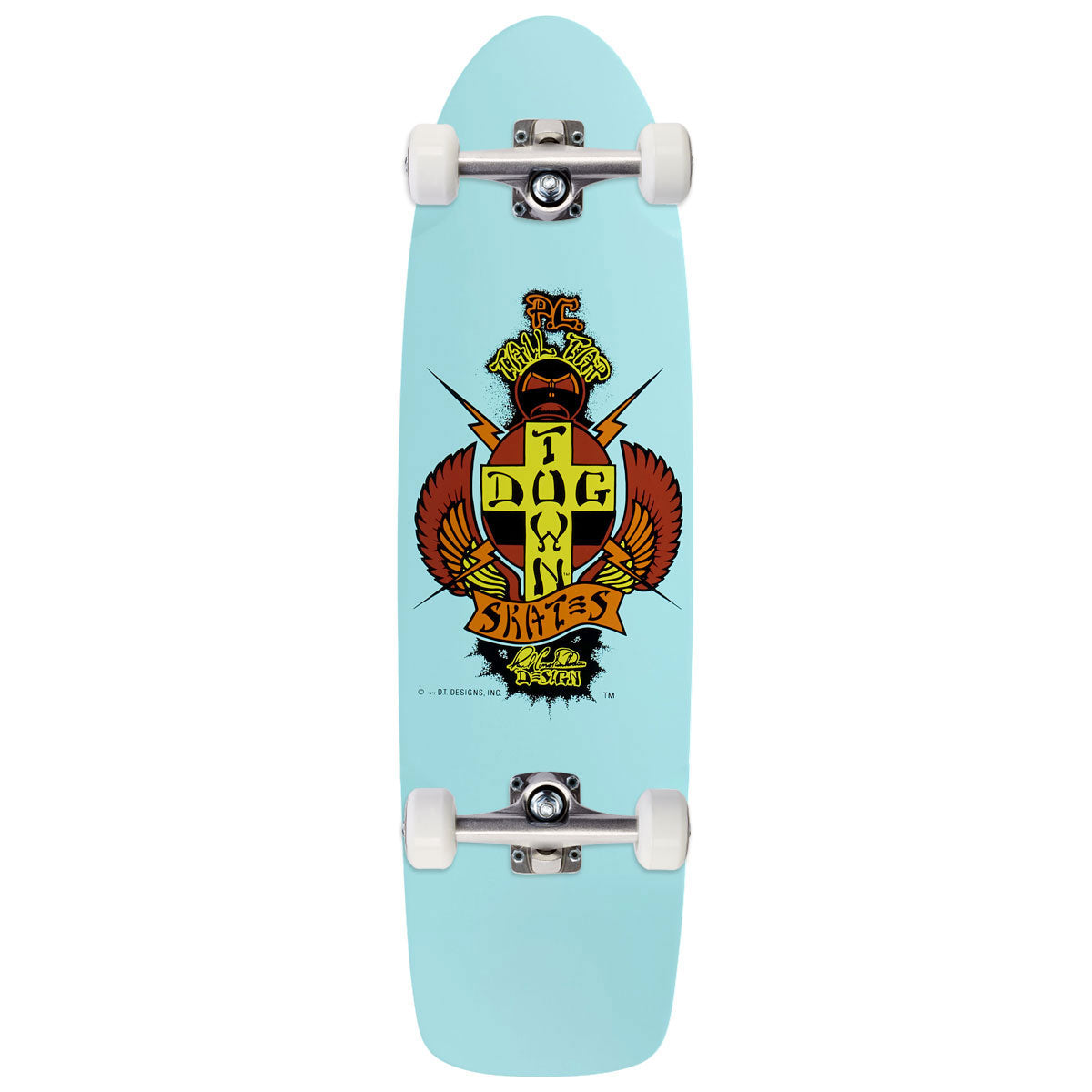 Dogtown PC Tail Tap OG 70s Classic Skateboard Complete - Sky Blue