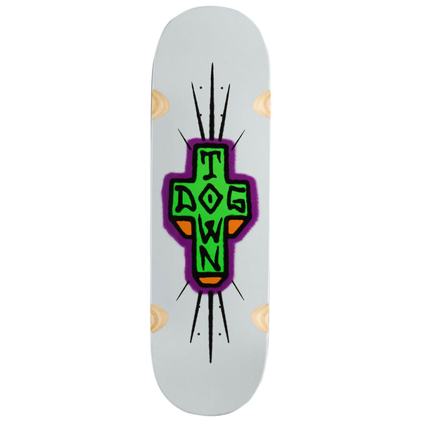 Dogtown Spray Cross Loose Trucks Skateboard Deck - Grey Full Dip