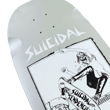 Dogtown x Suicidal Skates Pool Skater 80s Reissue Skateboard Deck - Grey Full Dip/Blue Pearl - 10.125