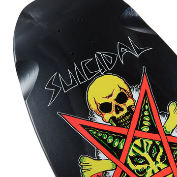 Dogtown x Suicidal Skates Possessed To Skate 80s Reissue Skateboard Deck - Black Gloss/Diamond Ice - 10.00