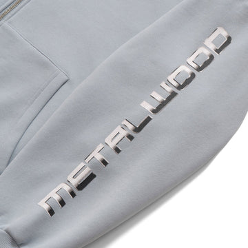 Metalwood Moto Zip Hoodie - Dusty Blue