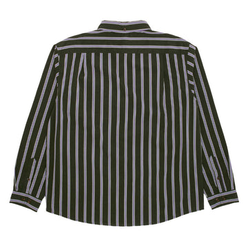 GX1000 Long Sleeve Button Down Shirt - Olive Striped