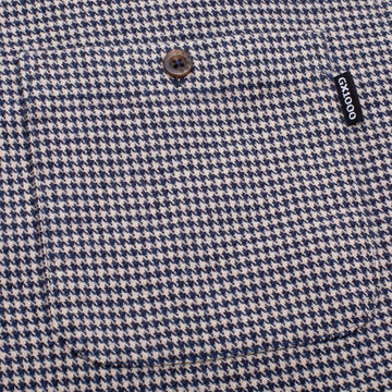GX1000 Long Sleeve Houndstooth Button Down Shirt - Blue