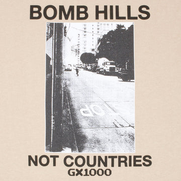 GX1000 Bomb Hills Not Countries Hoodie - Sand/Black Font
