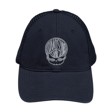 Limosine Peace Head Hat - Navy/Silver Embroidery