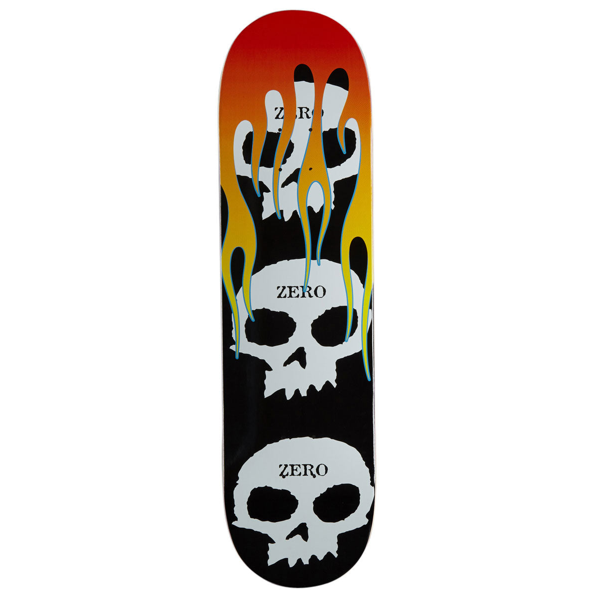 Zero 3 Skull Flames Skateboard Deck - 8.25