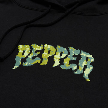 Pepper 8 Bit Camo Hoodie - Black