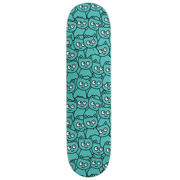 Meow Sticker Pile Skateboard Deck - Teal - 8.00