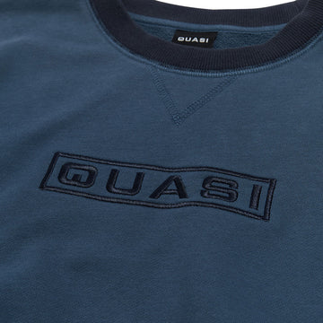 Quasi Euro Washed Crew Sweatshirt - Navy